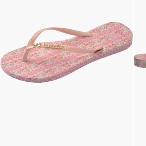 Havaianas Floral Pink Flip Flops